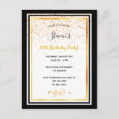 Zwarte gouden gouden gouden bruine gouden maaltijd briefkaart (Voorkant)