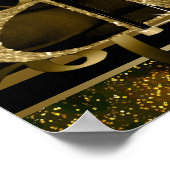 Zwarte gouden hiel - schoen - geboortedag poster (Hoek)