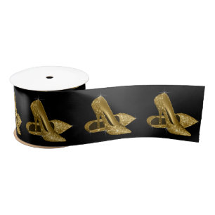 Zwarte Gouden Hoge Hak Schoenen Vrouwelijke Verjaa Lint