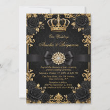 Zwarte Gouden Koninklijke Kroon Elegante Trouw