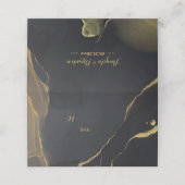 zwarte & gouden marmeren plaatskaart (Buitenkant ongevouwen)