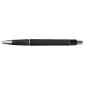 Zwarte gouden monogram Initiaal scriptnaam pen (Voorkant)