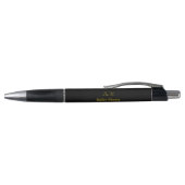 Zwarte gouden monogram Initiaal scriptnaam pen (Bovenkant)