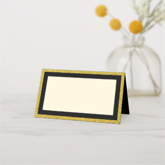 Zwarte & Gouden Plaatskaart | Blanco voor Namen