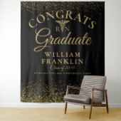 Zwarte Gouden RN Verpleegkundige Afstudeerfoto Ach Wandkleed (In situ)