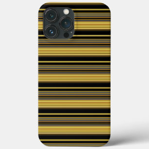Zwarte gouden strepen leuk iPhone 13 pro max hoesje