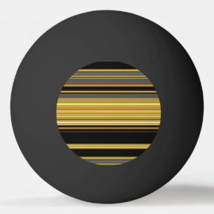 Zwarte gouden strepen leuk pingpongballen