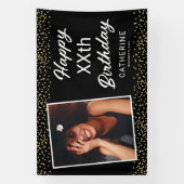 Zwarte goudfoto Alle leeftijden Spandoek (Verticaal)