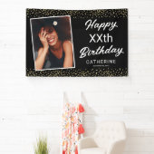 Zwarte goudfoto Alle leeftijden Spandoek (Insitu)