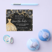 Zwarte goudjurk budgetverjaardag met behoud van da flyer (Enkel)