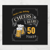 Zwarte goudkaas en bier van elke leeftijd bier etiket (Enkel label)