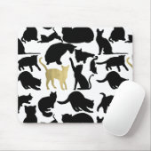 Zwarte goudkatten muismat (Met muis)