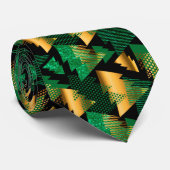 zwarte goudkerstbomen stropdas (Opgerold)