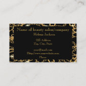 Zwarte goudketens, luxe juwelen klassiek visitekaartje (Achterkant)