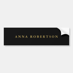 Zwarte goudkleuren professionele trendy minimalist bumpersticker