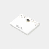 Zwarte & goudkleurige kap met Gold Glitter Post-it® Notes (Schuin)