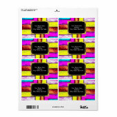 Zwarte goudkleurige monogram labels (Full Sheet)