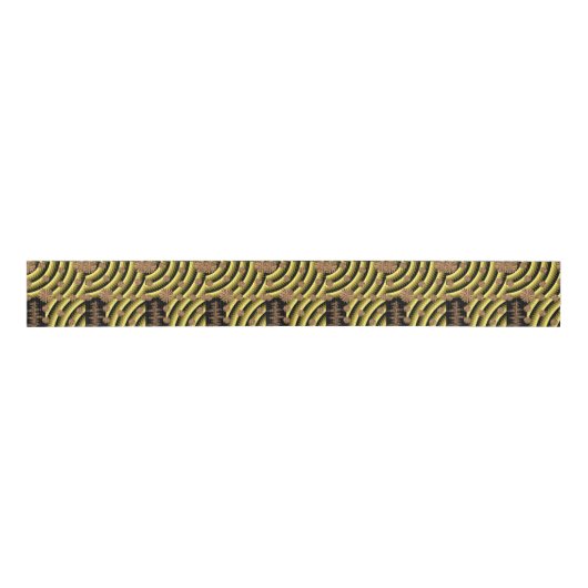 zwarte goudlint grosgrain lint (Voorkant)