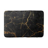 Zwarte goudmarmer badmat (Voorkant)