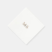 Zwarte & goudnaam & Monogram Weddenschap Cocktail Servet (Hoek)