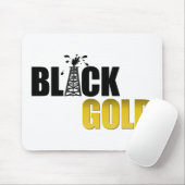 Zwarte goudolie muismat (Met muis)