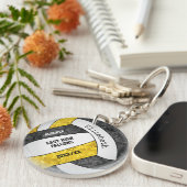 zwarte goudsport , douane volleybal sleutelhanger (Voorkant Rechts)