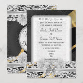 Zwarte goudwitte oogappel kaart (Voorkant / Achterkant)