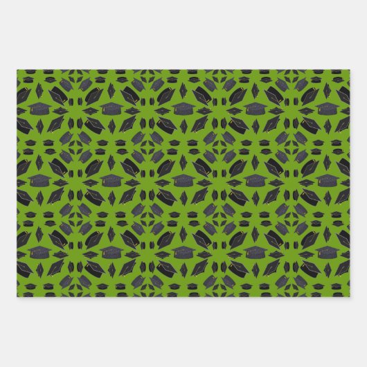 Zwarte graafkap boven groene gras inpakpapier vel (Voorkant 2)