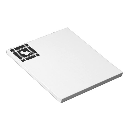 Zwarte Grafiek Notitieblok (Schuin)