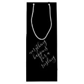 Zwarte Grappige Wijn Grappige Wijn Cadeo Zak Wijn Cadeautas (Achterkant)