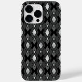 ZWARTE GRAY SILVER DIAMOND PATTERS Case-Mate iPhone CASE (Achterkant)
