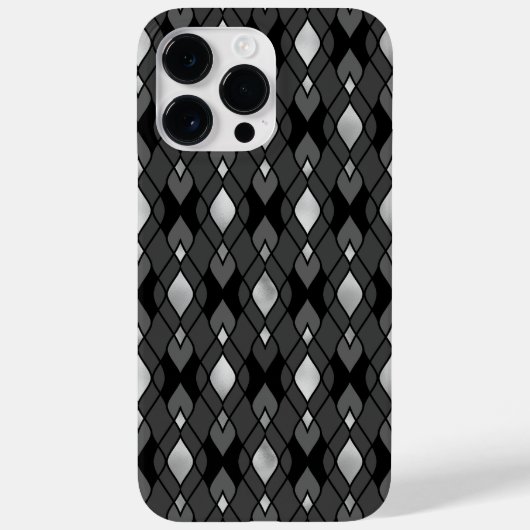 ZWARTE GRAY SILVER DIAMOND PATTERS Case-Mate iPhone CASE (Achterkant)
