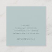 ZWARTE GREEN AQUA ORANJE PINKSEWEMMELER VIERKANTE VISITEKAARTJE (Achterkant)