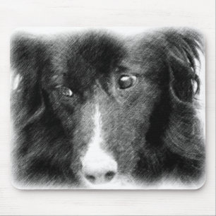 Zwarte grens Collie Animal Art Muismat