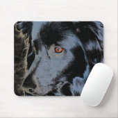 Zwarte grens Collie Face Muismat (Met muis)