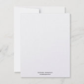 Zwarte-grens-monogram bruiloft save the date (Achterkant)