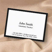 Zwarte Grens Substituut Visitekaartje leraar