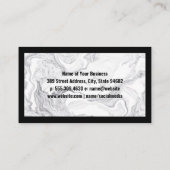 Zwarte Grenzen | Elegant Marble Visitekaartje (Achterkant)