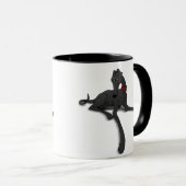 Zwarte Greyhound Art Mok (Voorkant rechts)