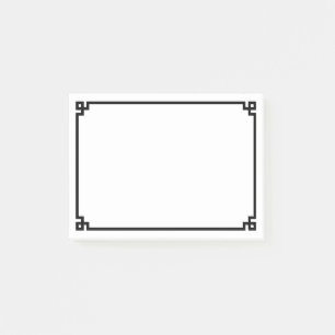 Zwarte Griekse sleutelgrens voor sierdoeleinden Post-it® Notes