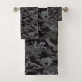 Zwarte & grijze CAMO  Bad Handdoek (Insitu)
