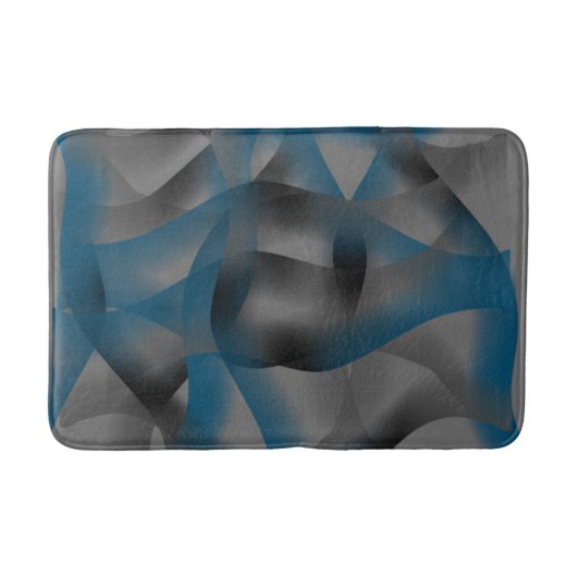 Zwarte grijze en blauwe rimpels, met gradiëntdelen badmat (Voorkant)