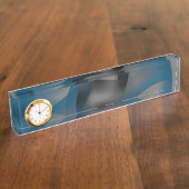 Zwarte grijze en blauwe rimpels, met gradiëntdelen naambordje (Zijkant)