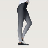 Zwarte grijze gradiënt. Ombre. Leggings (Rechts)