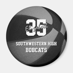 zwarte grijze kinder sportcadeaus basketbalteam na magneet