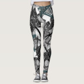 zwarte grijze leggings lange tiener (Voorkant)