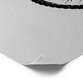 Zwarte Grijze Pop Kunstmotocross Poster (Hoek)