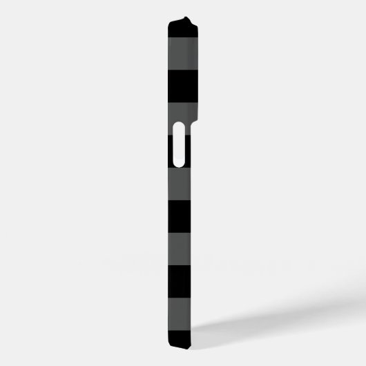 Zwarte & grijze ringbandstrips met warmroze monogr Case-Mate iPhone case (Achterkant / Rechts)