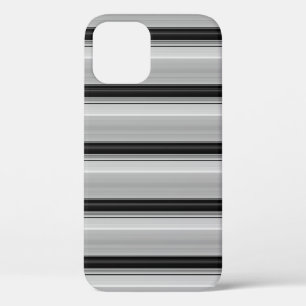 Zwarte grijze strepen leuk iPhone 12 pro hoesje
