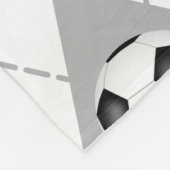 zwarte grijze voetbalploegen kleuren argyle fleece deken (Hoek)